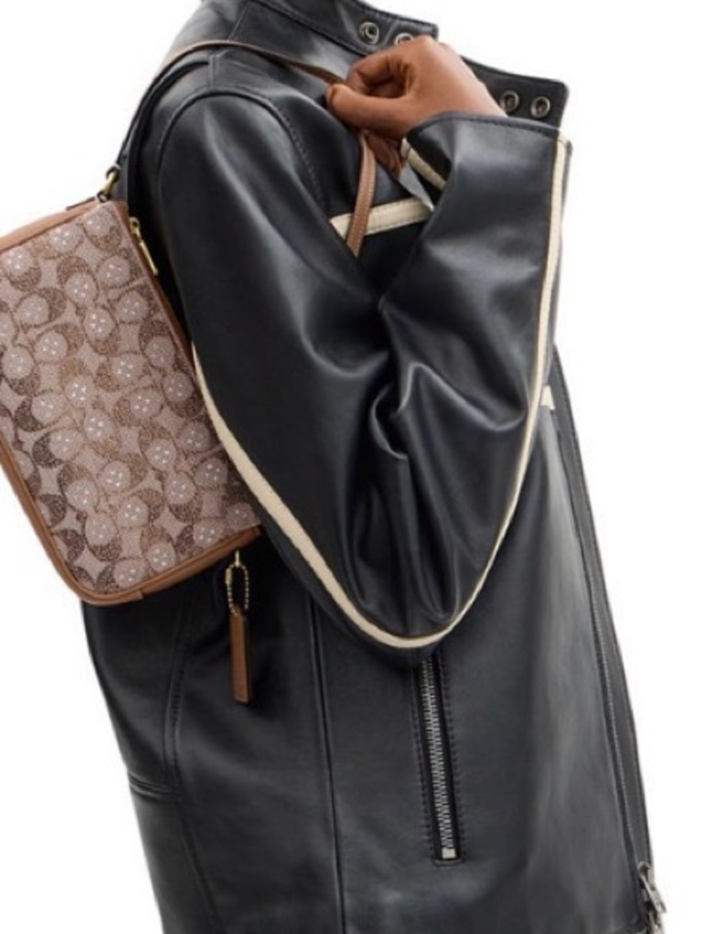 Coach Crystal Signature Plaza 22 Jacquard Shoulder sold out on Coach site NWT - Picture 8 of 15